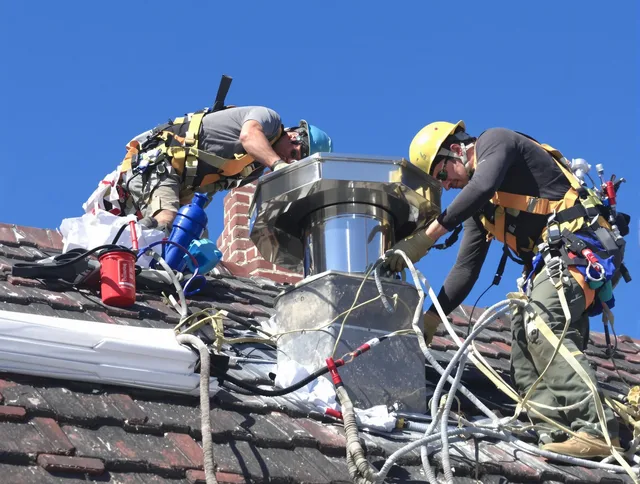 Protective chimney cap installed by Lewisboro Chimney Sweep in Lewisboro, NY