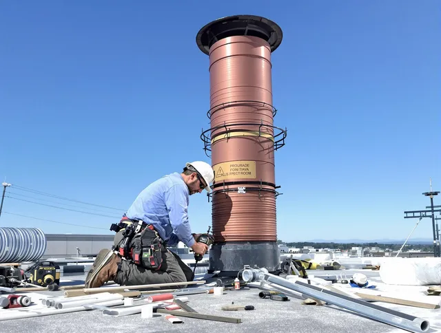 Installed chimney liner by Lewisboro Chimney Sweep in Lewisboro, NY
