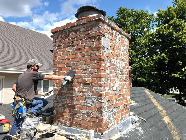 Completed chimney rebuild by Lewisboro Chimney Sweep in Lewisboro, NY