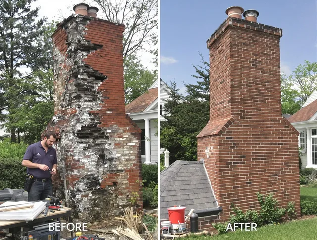 Lewisboro Chimney Sweep performing a full chimney restoration in Lewisboro, NY