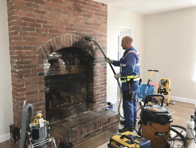 Lewisboro Chimney Sweep expert performing detailed chimney sweep in Lewisboro, NY